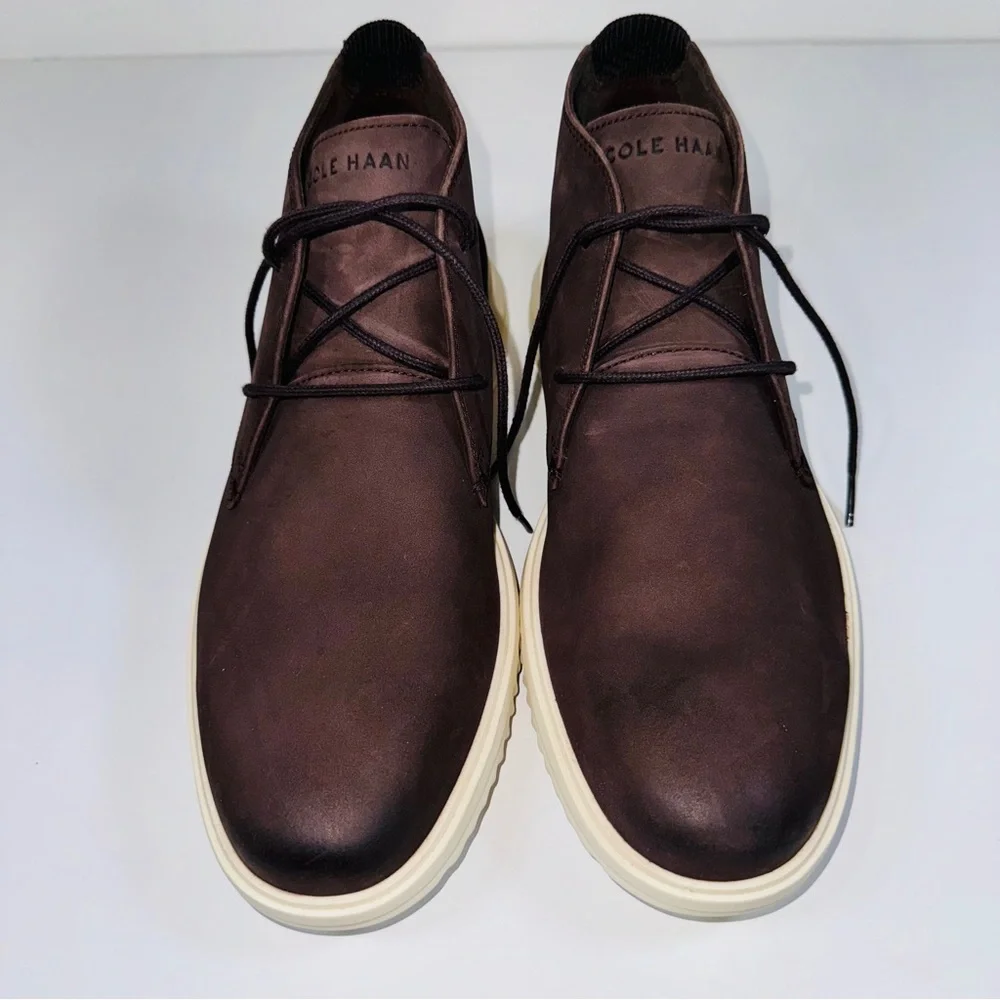 COLE HAAN‎ - MENS GRAND+ CHUKKA BOOTS Dk Chocolate Size 10.5
